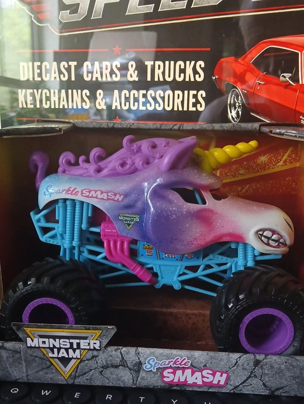 Sparkle Smash Unicorn Monster Truck - Purple, Blue & Yellow